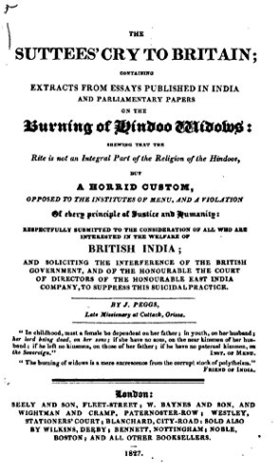 Download The Suttees' Cry to Britain, Containing Extracts from Essays Published in India - James Peggs file in ePub
