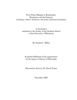 Read online From Water Margins to Borderlands: Boundaries and the Fantastic in Fantasy, Native American, and Asian American Literatures - Jennifer L. Miller | ePub