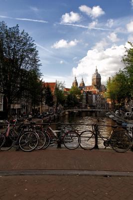Read online Bicycles and a Bridge Over a Canal in Amsterdam, Netherlands: Blank 150 Page Lined Journal for Your Thoughts, Ideas, and Inspiration - NOT A BOOK file in ePub