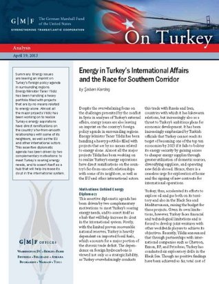 Read online Energy in Turkey's International Affairs and the Race for Southern Corridor (On Turkey) - Saban Kardas | PDF