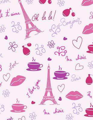 Download Paris Notebook: Eiffel Tower Journal Book Ruled Lined Page for Kids Teen Girl Women Lady Writer Traveler Great for Writing Chic Travel Cute Diary Record Note Pad France Pink Lip Coffee Heart Composition Book (Large, 8.5 X 11 Inch) - Usagi file in ePub