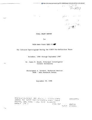 Read online The Infrared Spectrograph During the Sirtf Pre-Definition Phase - National Aeronautics and Space Administration | ePub