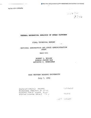Read online Thermal Mechanical Analysis of Sprag Clutches - National Aeronautics and Space Administration file in PDF