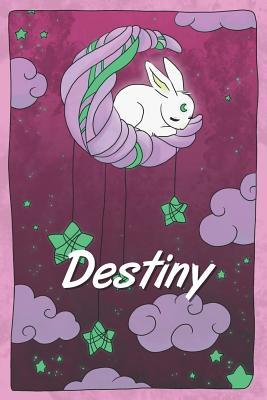 Download Destiny: personalized notebook sleeping bunny on the moon with stars softcover 120 pages blank useful as notebook, dream diary, scrapbook, journal or gift idea - Jenny Illus | ePub