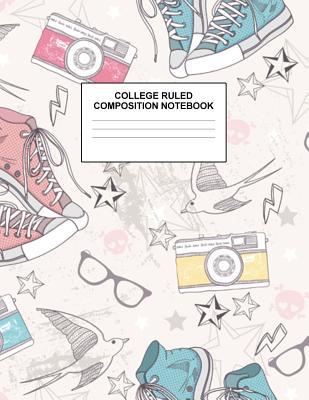 Read online College Ruled Composition Notebook: Cute Blank Lined Journal to Write In with White Paper Rule Pages for School Subject and Writing Pad: Design Code A4 7547 - Nifty Prints file in ePub