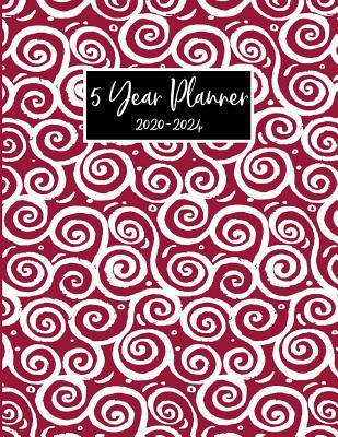 Read online 5 Year Planner 2020-2024: Monthly Planner Organizer 60 Months Cute Red And White Abstract Design Cover - | ePub