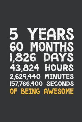 Read Notebook: 5th Birthday 5 Years Old Being Awesome Anniversary Journal & Doodle Diary; 120 Dot Grid Pages for Writing and Drawing - 6x9 in. - Birthday Design Publishing Co file in ePub