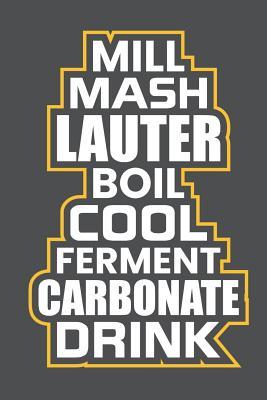 Download Mill Mash Lauter Boil Cool Ferment Carbonate Drink: Lined Journal Notebook - Banoc Bookz | ePub