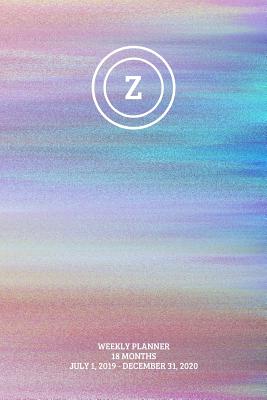 Download Weekly Planner: Initial, letter Z; 18 months; July 1, 2019 - December 31, 2020; 6 x 9 -  file in PDF