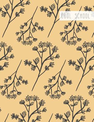 Download Cool School: Large College Ruled Notebook for Homework School or Work Buttery Yellow with Black Flower Pattern - Cool School file in ePub